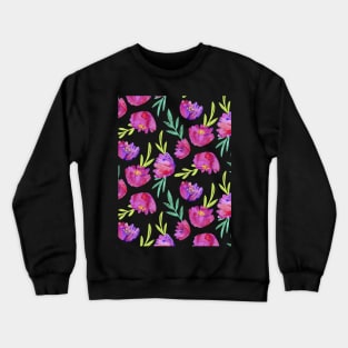 Water color abstract flowers pattern - Floral Pattern watercolor Crewneck Sweatshirt